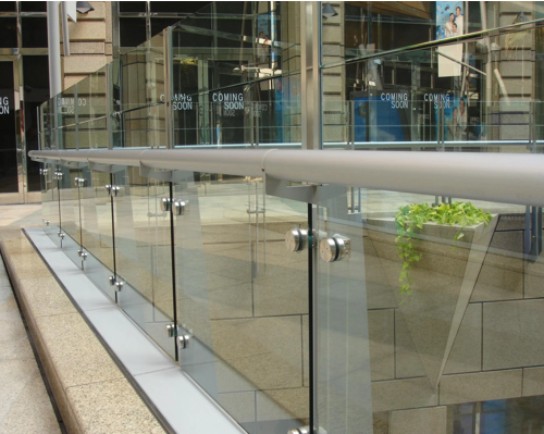 Stainless steel glass handrail